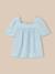 Chemise en gaze  - coton biologique Bleu pastel+Nude 1 - vertbaudet enfant 