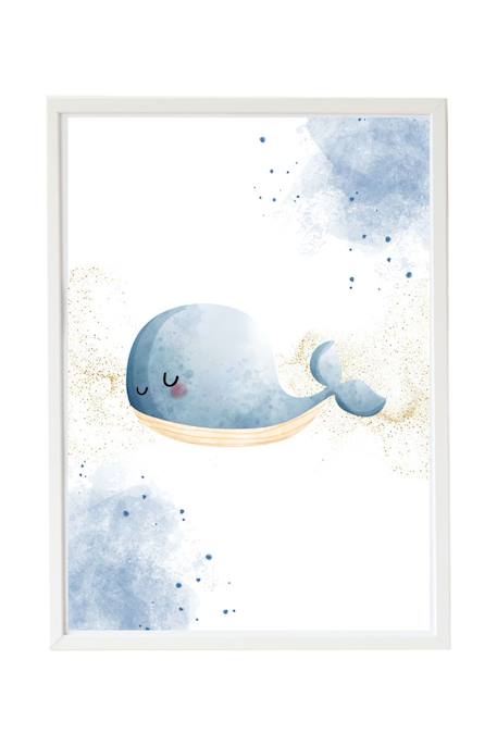 Cadre mural enfant baleine douce Multi coloured 1 - vertbaudet enfant 