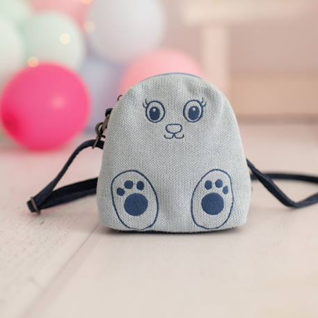 Sac bandoulière ourson en coton doux Blue 3 - vertbaudet enfant 