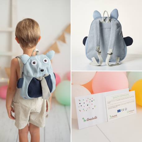 Sac à dos castor en coton doux Blue 5 - vertbaudet enfant 