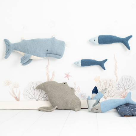Lot 2 peluches poissons tissu doux Dark blue 3 - vertbaudet enfant 