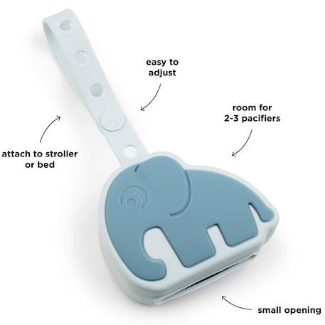 Range sucette en silicone elphee bleu Bleu+Sable+Vert 4 - vertbaudet enfant 