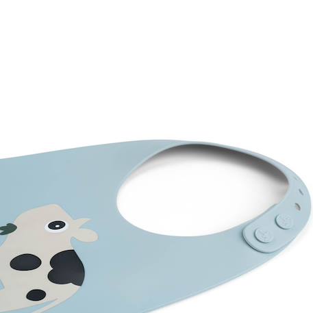 Bavoir silicone dotti bleu Bleu+Rose+Sable 2 - vertbaudet enfant 