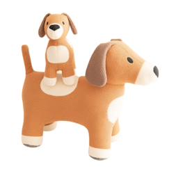Jouet-Lot 2 peluches chiens coton