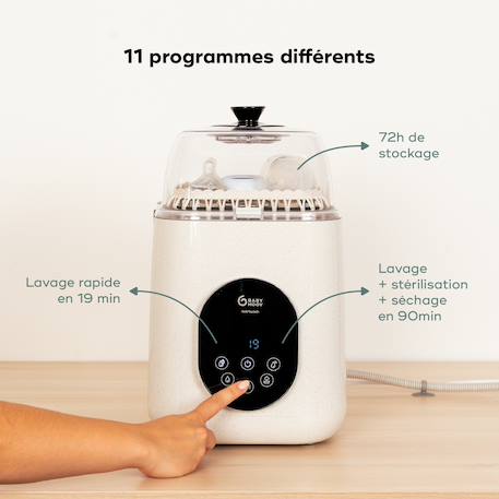 Lave biberon et stérilisateur nutriwash Beige 5 - vertbaudet enfant 