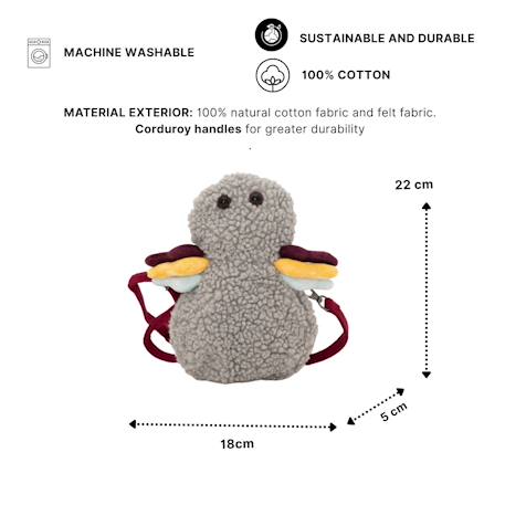 Sac bandoulière araignée en coton doux Grey 6 - vertbaudet enfant 