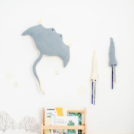 Lot 3 animaux océan raie + mini pulpes Light blue and white 2 - vertbaudet enfant 