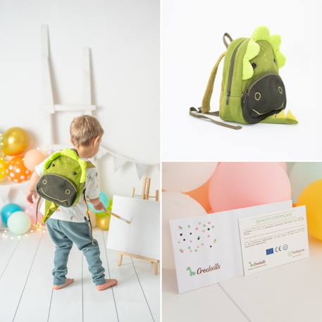 Sac à dos dragon en coton doux Green 5 - vertbaudet enfant 