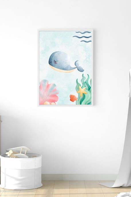 Cadre mural enfant baleine marine Multi coloured 3 - vertbaudet enfant 