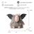Sac à dos chauve-souris en coton doux Grey and pink 6 - vertbaudet enfant 