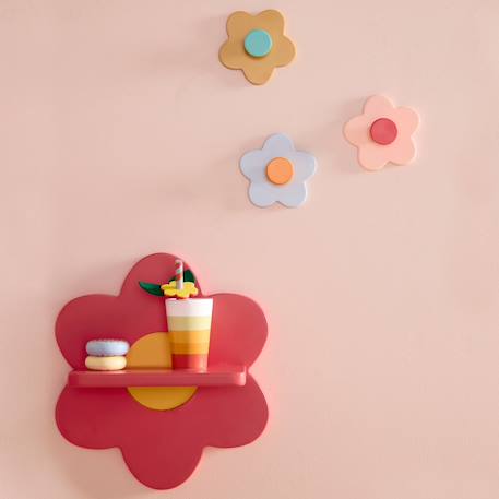 Patères murales fleur blanches (3 pièces) Blanc, jaune+Bleu, jaune, rose 9 - vertbaudet enfant 
