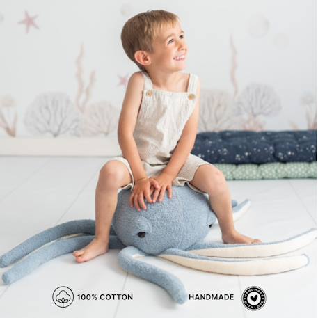 Peluche pieuvre en tissu doux océan Blue 4 - vertbaudet enfant 