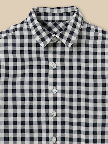 Chemise à carreau vichy garçon Vichy encre/blanc 2 - vertbaudet enfant 