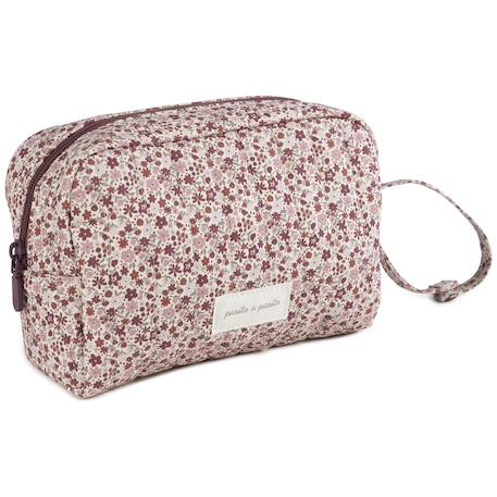 Trousse de toilette cherry fleurs Mauve 1 - vertbaudet enfant 
