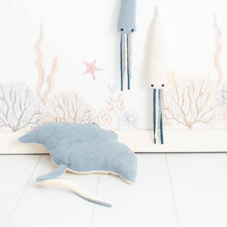 Peluche raie en tissu doux océan Light blue 3 - vertbaudet enfant 