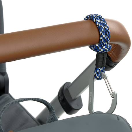 Lot de 2 crochets attaches poussettes noir bleu Beige+Bleu 6 - vertbaudet enfant 