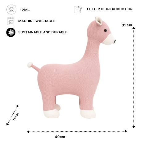 Lot 2 peluches cerfs coton Pink 6 - vertbaudet enfant 