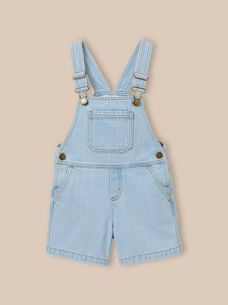 Salopette en denim Denim bleach 1 - vertbaudet enfant 