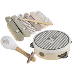 Jouet-Ensemble d'instruments de musique en bois botton