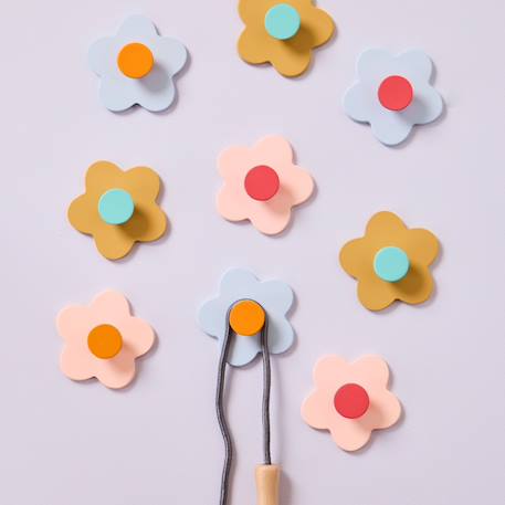 Patères murales fleur blanches (3 pièces) Blanc, jaune+Bleu, jaune, rose 8 - vertbaudet enfant 