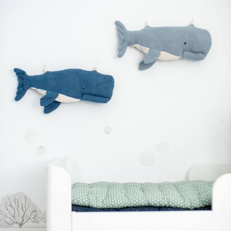Lot 2 animaux océans en tissu doux Light and dark blue 2 - vertbaudet enfant 