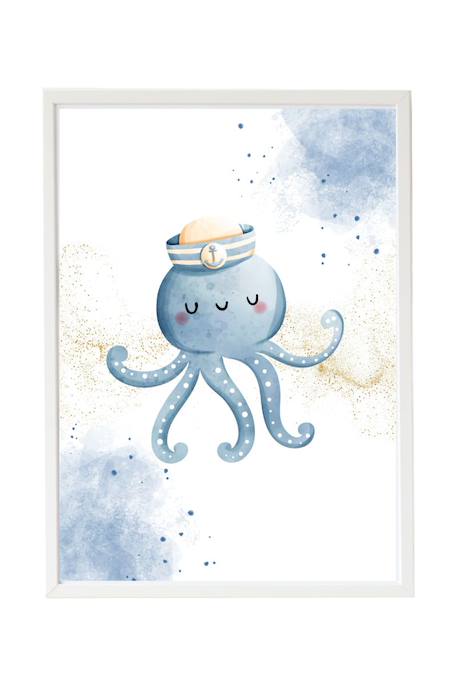 Cadre mural enfant poulpe marin Multi coloured 1 - vertbaudet enfant 