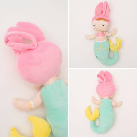 Poupée en tissu enfant sirène lapine pastel Turquoise 5 - vertbaudet enfant 