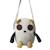Sac bandoulière pingouin en coton doux White and black 1 - vertbaudet enfant 
