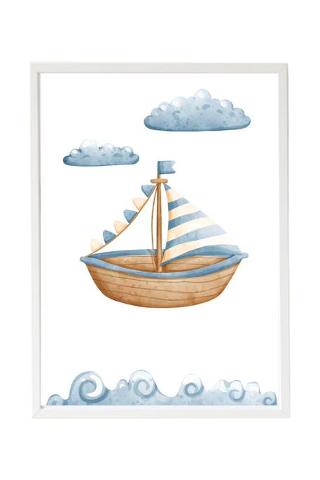 Cadre mural enfant bateau marin Multi coloured 1 - vertbaudet enfant 