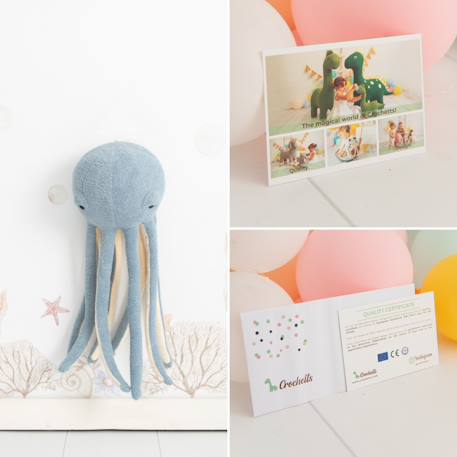 Lot 4 animaux océan pieuvre + béluga + poissons Blue, grey and white 5 - vertbaudet enfant 
