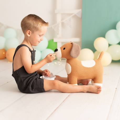 Lot 2 peluches chiens coton Brown 3 - vertbaudet enfant 