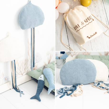 Lot 3 animaux océan pieuvre + méduses Blue and white 6 - vertbaudet enfant 