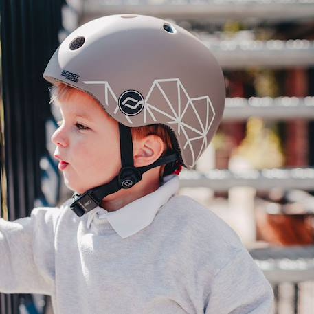 Casque brown lines xxs (45-51 cm) Gris, noir, blanc 4 - vertbaudet enfant 