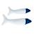 Lot 2 peluches poissons tissu doux White and dark blue 1 - vertbaudet enfant 
