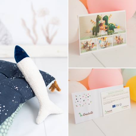 Lot 2 peluches poissons tissu doux White and dark blue 5 - vertbaudet enfant 
