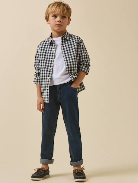 Chemise à carreau vichy garçon Vichy encre/blanc 4 - vertbaudet enfant 