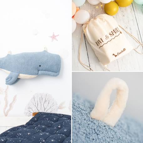 Peluche béluga en tissu doux océan Light blue 6 - vertbaudet enfant 