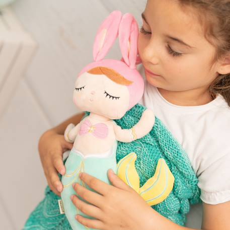 Poupée en tissu enfant sirène lapine pastel Turquoise 3 - vertbaudet enfant 