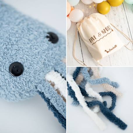Lot 2 animaux océans en tissu doux Blue and white 6 - vertbaudet enfant 