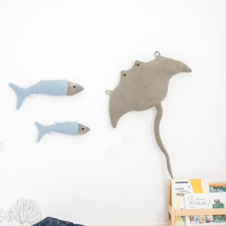 Lot 3 animaux océan raie + poissons Grey and light blue 2 - vertbaudet enfant 