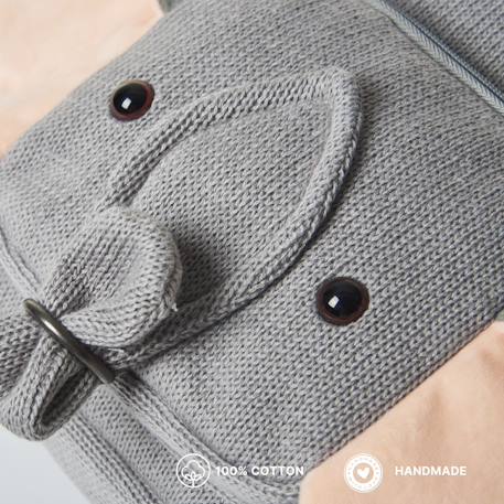 Sac à dos éléphant en coton doux Grey 4 - vertbaudet enfant 