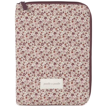 Protège carnet de santé cherry fleurs Mauve 1 - vertbaudet enfant 