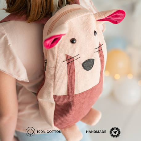 Sac à dos souris en coton doux Pink 4 - vertbaudet enfant 