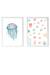 Lot 2 cadres muraux enfant méduse et animaux marins Multi coloured 1 - vertbaudet enfant 