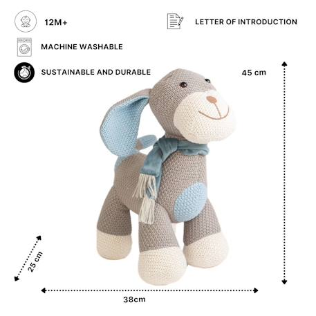 Lot 2 peluches chien cocker coton Grey and blue 6 - vertbaudet enfant 