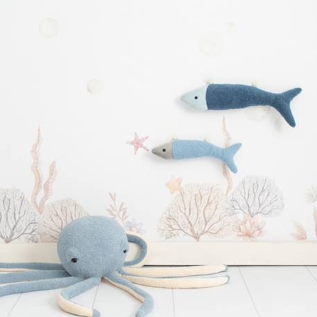 Lot 2 peluches poissons tissu doux Light blue 3 - vertbaudet enfant 