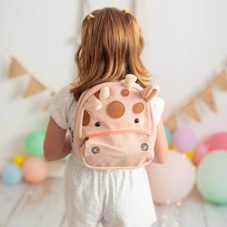 Sac à dos girafe en coton doux Pink andbrown 2 - vertbaudet enfant 