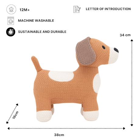 Lot 2 peluches chiens coton Brown 6 - vertbaudet enfant 