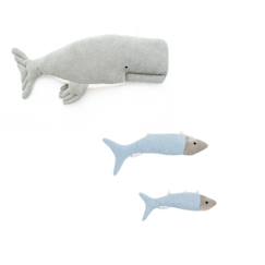 Linge de maison et décoration-Décoration-Lot 3 animaux océan béluga + poissons