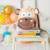Sac à dos chimpanzé en coton doux Light and dark brown 3 - vertbaudet enfant 